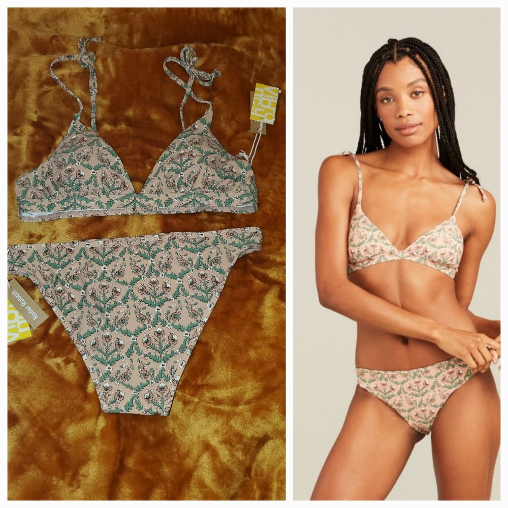 Roller Rabbit HAMPTON TIE SHOULDER BRALETTE & HIPSTER